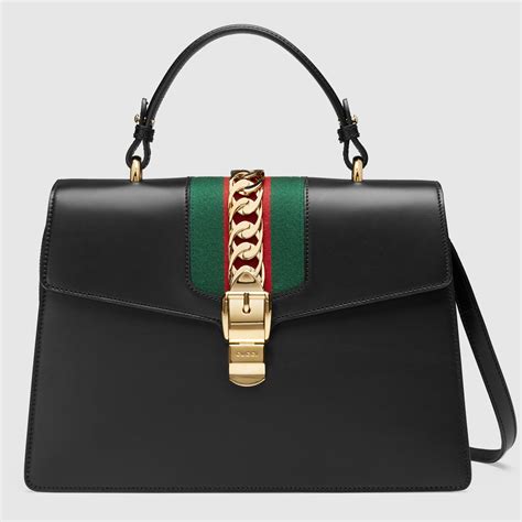 gucci sylvie chain bag|Gucci sylvie top handle bag.